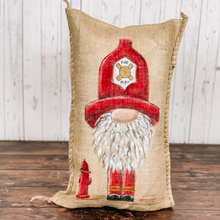 Load image into Gallery viewer, Firefighter Gnome Porch Pillow
