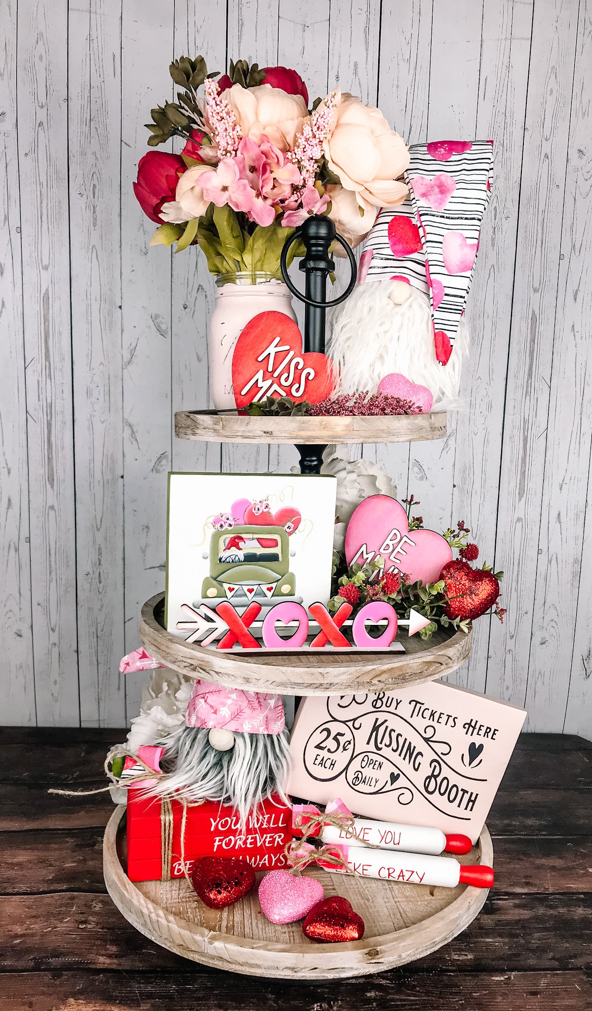 Love you like crazy Rolling Pin Set - Valentine's Day rolling pins