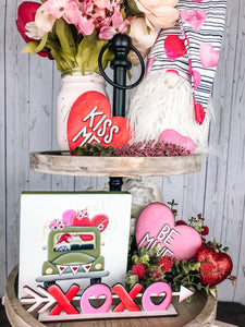 3D Candy Heart signs - Valentine's Tiered Tray Decor