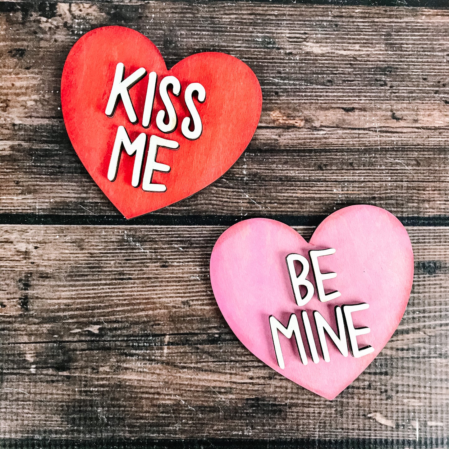 3D Candy Heart signs - Valentine's Tiered Tray Decor