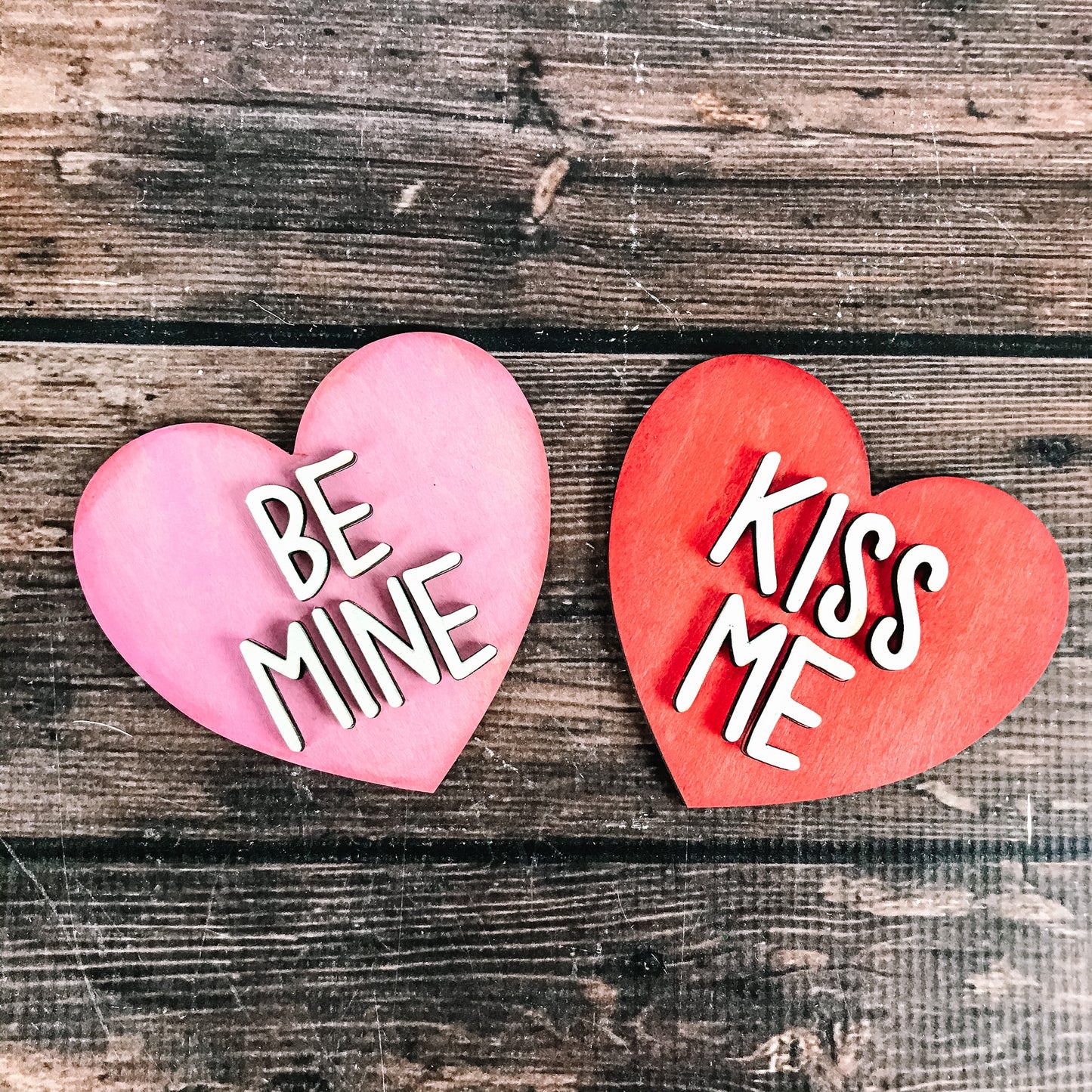 3D Candy Heart signs - Valentine's Tiered Tray Decor