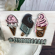 Load image into Gallery viewer, Summer goals 3D Icecream Sign
