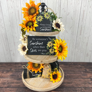 Sunflower You are my Sunshine Faux Book Set