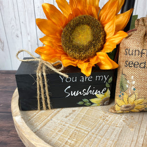 Sunflower You are my Sunshine Faux Book Set