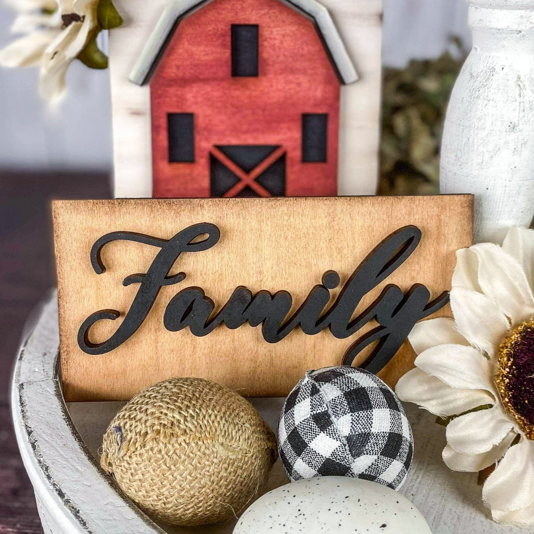 Family Tiered Tray Sign - Home Decor sign