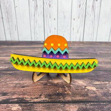 Load image into Gallery viewer, Cinco de Mayo Sombrero 3D sign - Cinco de Mayo tiered tray decorations
