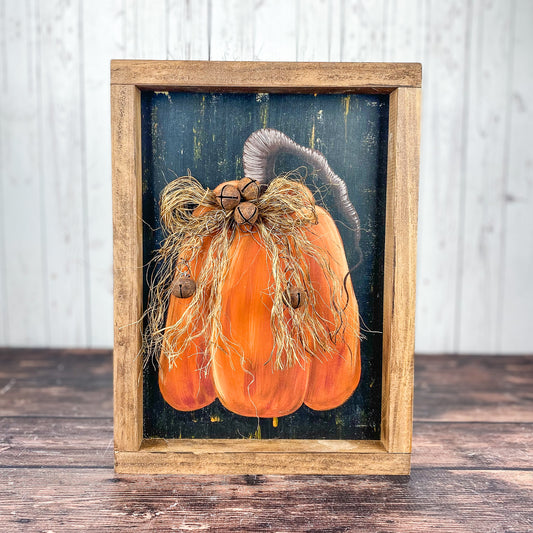 Framed Pumpkin sign