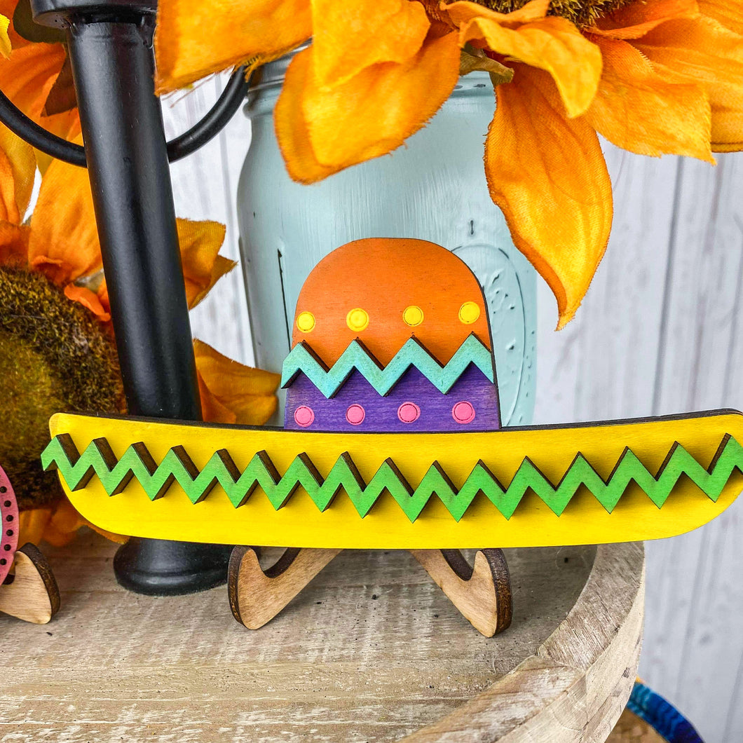 Cinco de Mayo Sombrero 3D sign - Cinco de Mayo tiered tray decorations