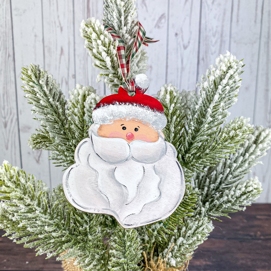 Santa ornament with pom pom hat - LIVE SALE