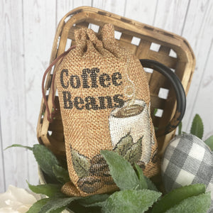 Coffee Beans Burlap Bag