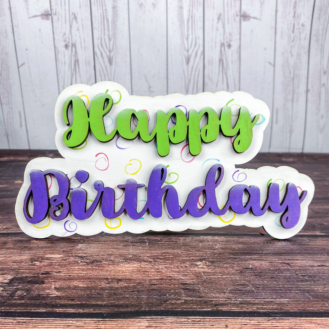 Happy birthday 3d sign - Birthday party decor sign