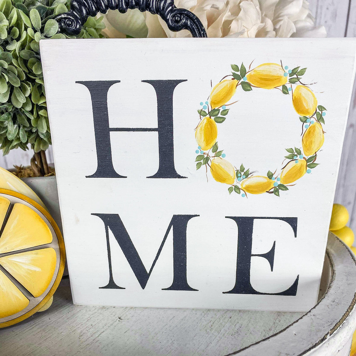 Lemon Sign Osb Lemon Home Sign - Lemon Home Decor Signs – Backyard Dahlia