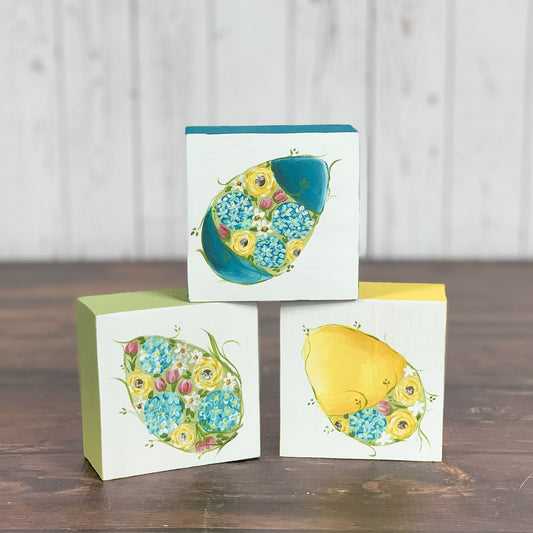 Hand Painted Egg Blocks