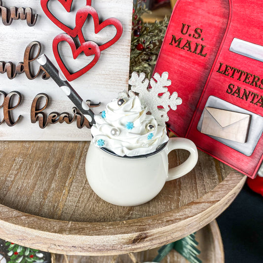 Faux Coffee Cup with Whipped Cream &amp; Sprinkles – So Real You’ll Want a Sip!
