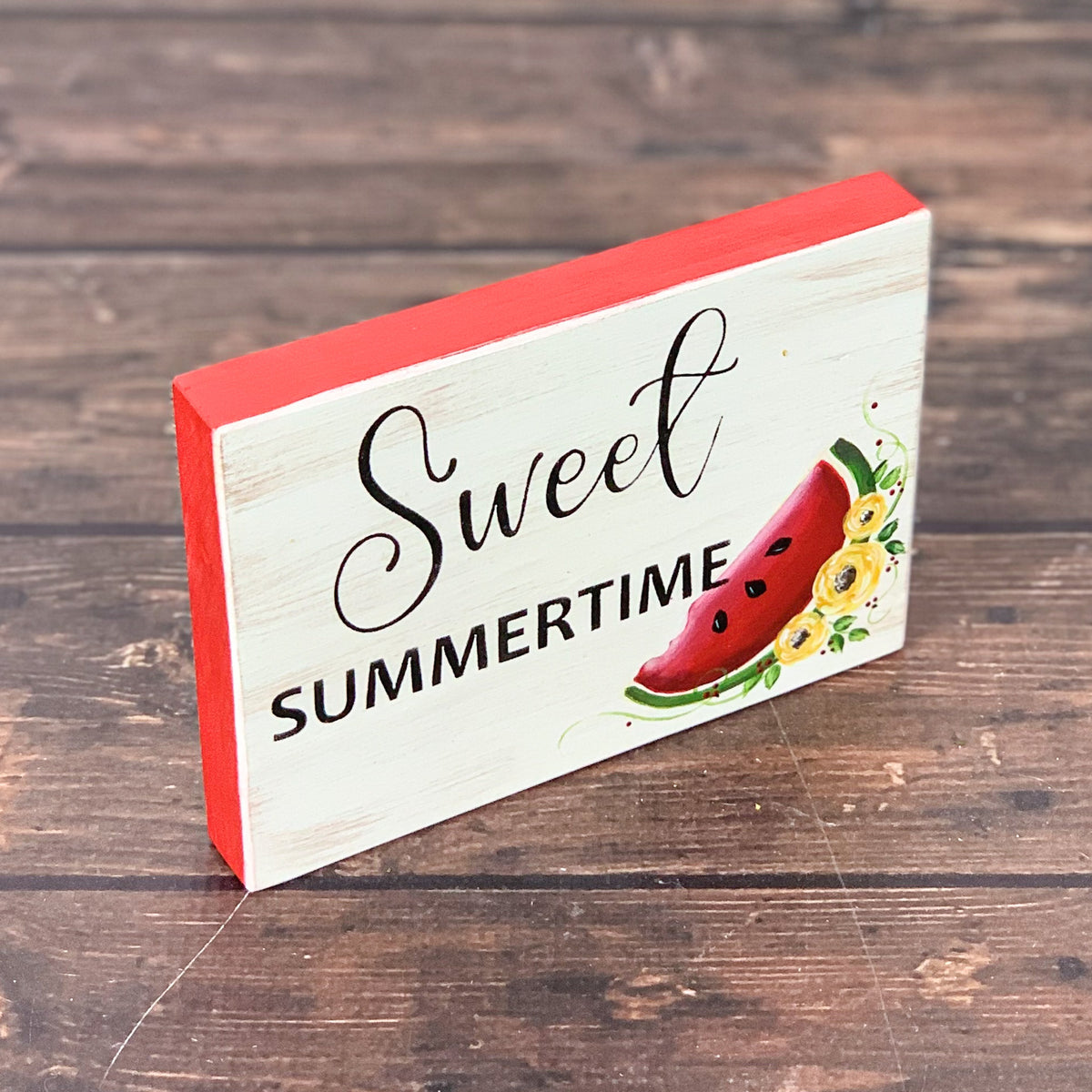 Sweet summertime watermelon home decor sign – Backyard Dahlia