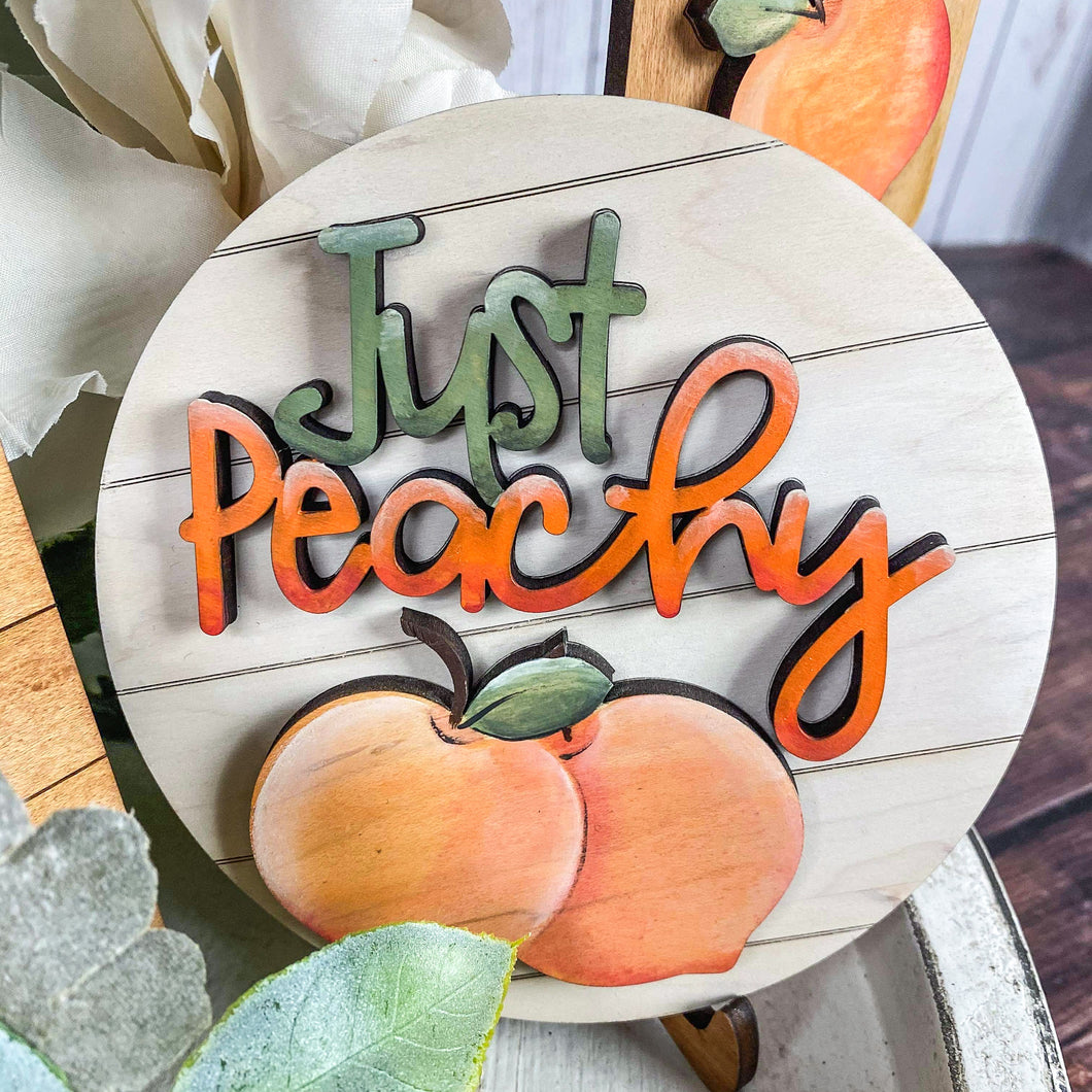 Just peachy 3d Tiered Tray decor sign