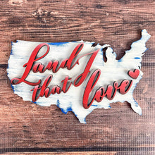 Load image into Gallery viewer, Land of the Free Mini USA Sign
