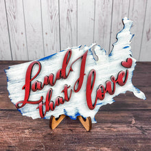 Load image into Gallery viewer, Land of the Free Mini USA Sign
