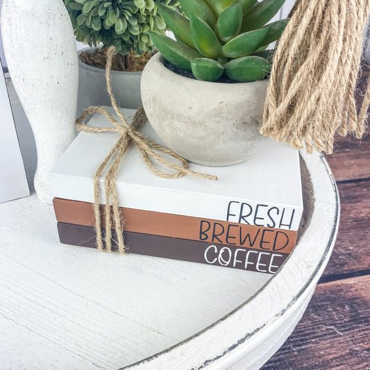 Coffee Faux Book Set