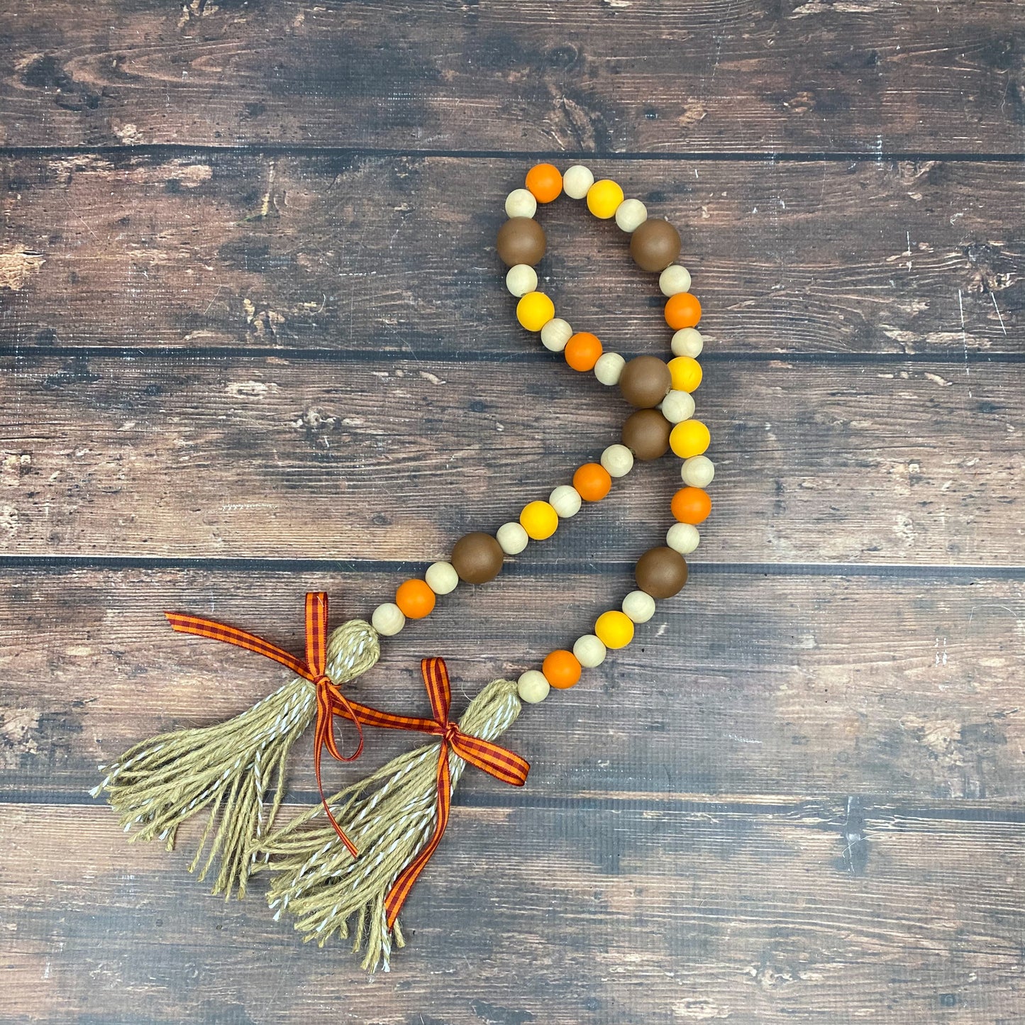 Fall Wood Bead Garland