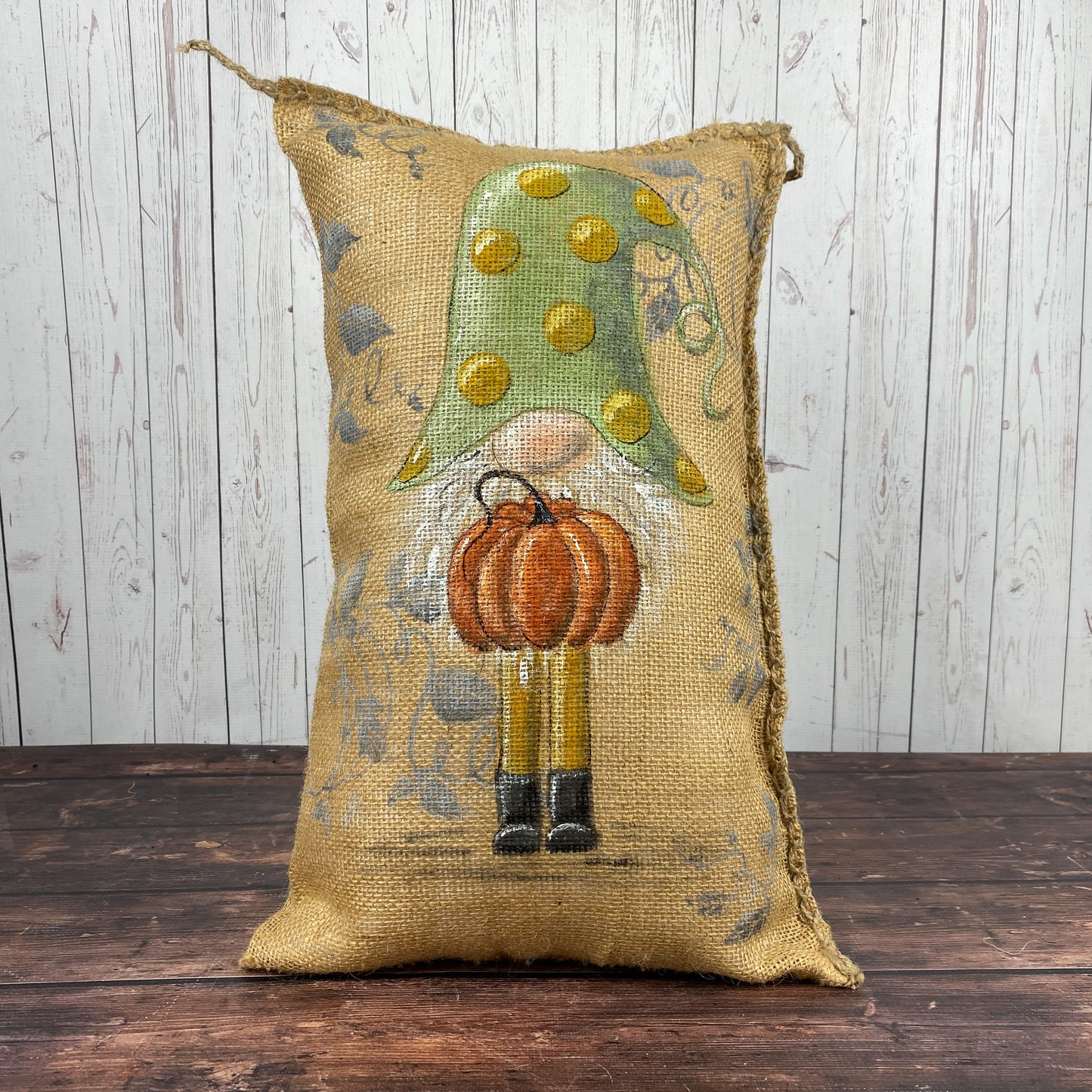 Gnome Pumpkin Pillow