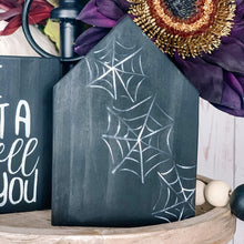 Load image into Gallery viewer, Spider web Halloween Tiered tray sign

