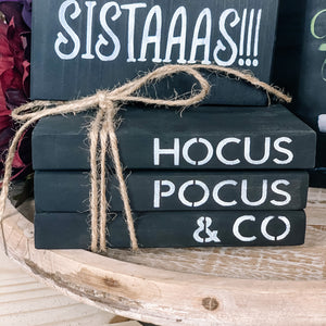 Hocus Pocus & Co. Faux Stacked Books