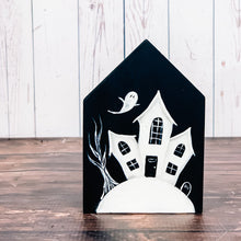 Load image into Gallery viewer, Haunted House Halloween Tiered tray sign
