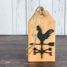 Load image into Gallery viewer, Chicken Weather Vane Sign - Farmyard Tiered Tray Decor
