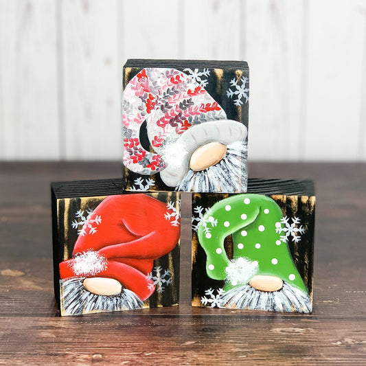 Gnome Blocks Winter Decor