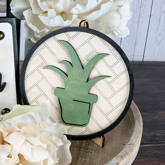 Plant sign home decor 3D