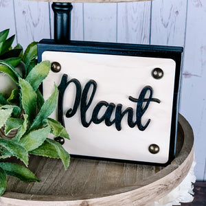 Plant Home Decor Sign Wood