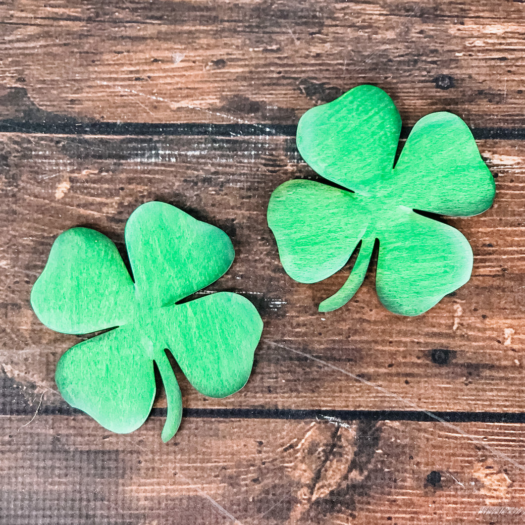 Four leaf clover set of 2 - St. Patrick's day sign decor