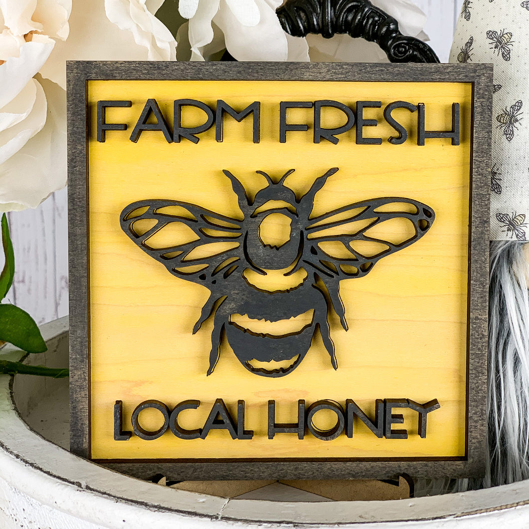 Farm Fresh local honey bee decor for the home