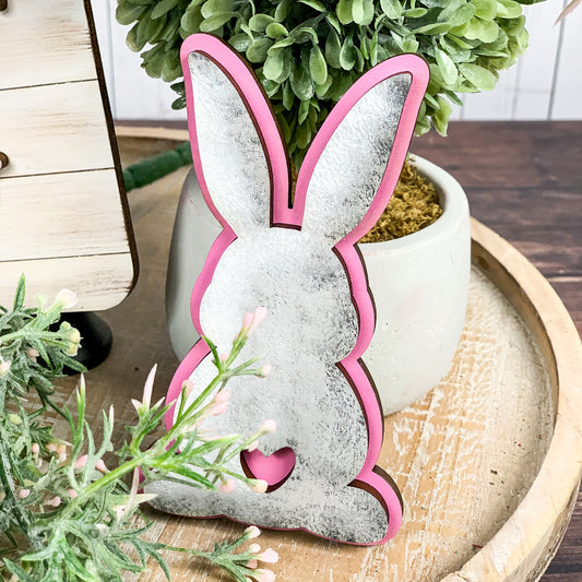 Easter Bunny sign - 3D Easter Spring Sign