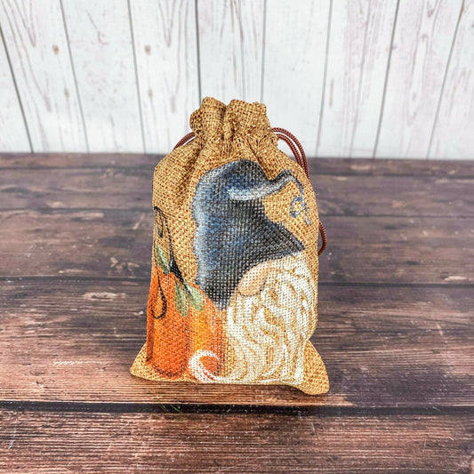 Fall Gnome Burlap Bag