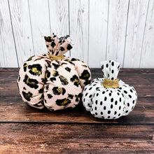 Load image into Gallery viewer, Rustic Glam Fabric Pumpkins set of 2
