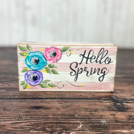 Hello Spring Shelf Sitter