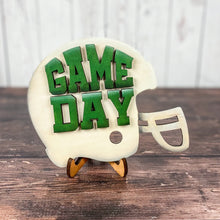 Load image into Gallery viewer, Game Day 3D Wood Helmet Sign
