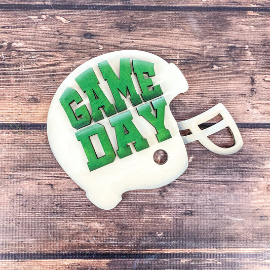 Game Day 3D Wood Helmet Sign