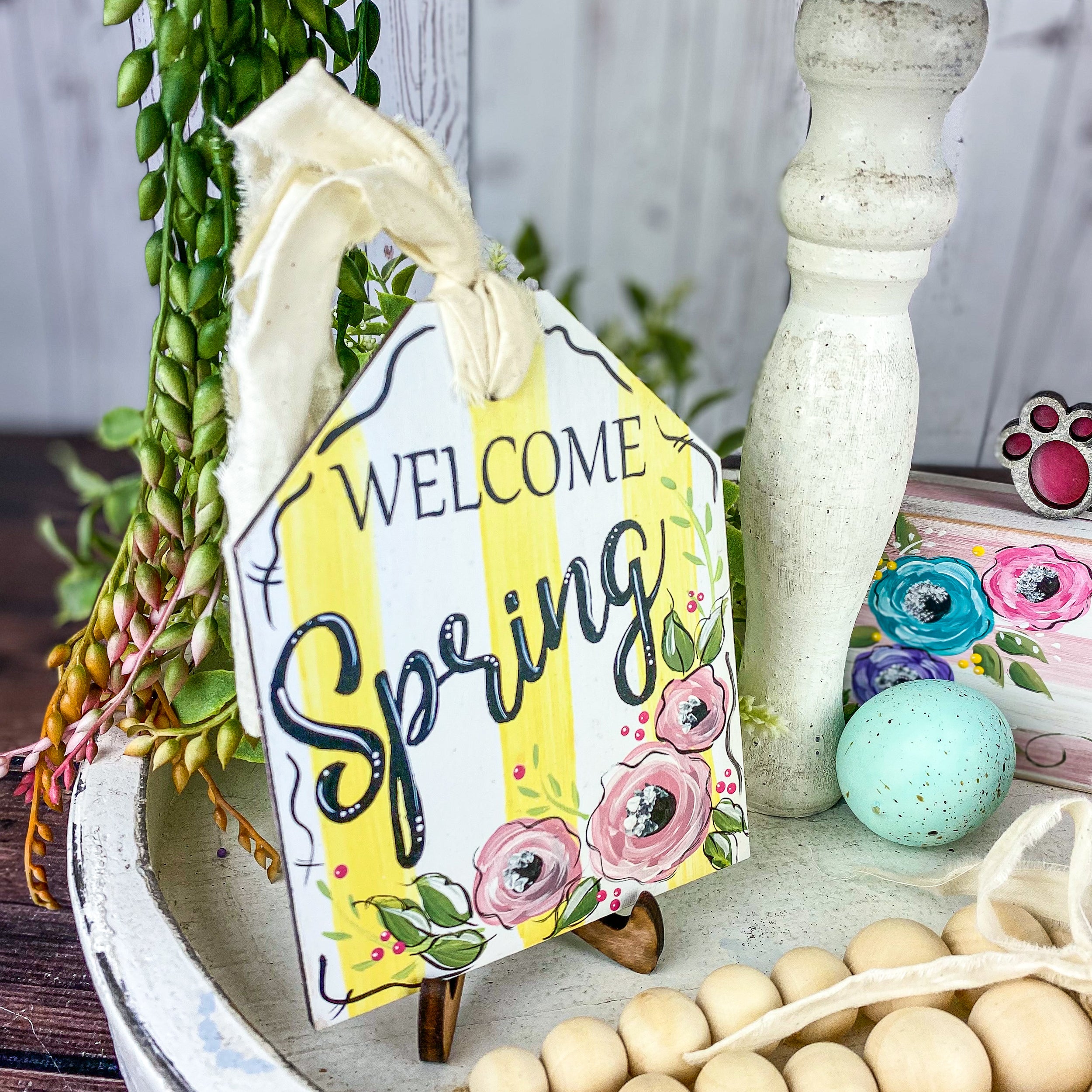 Welcome Spring Tag – Backyard Dahlia