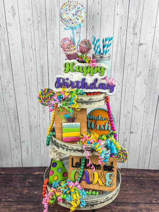 Happy birthday sign bundle - Birthday party decor signs
