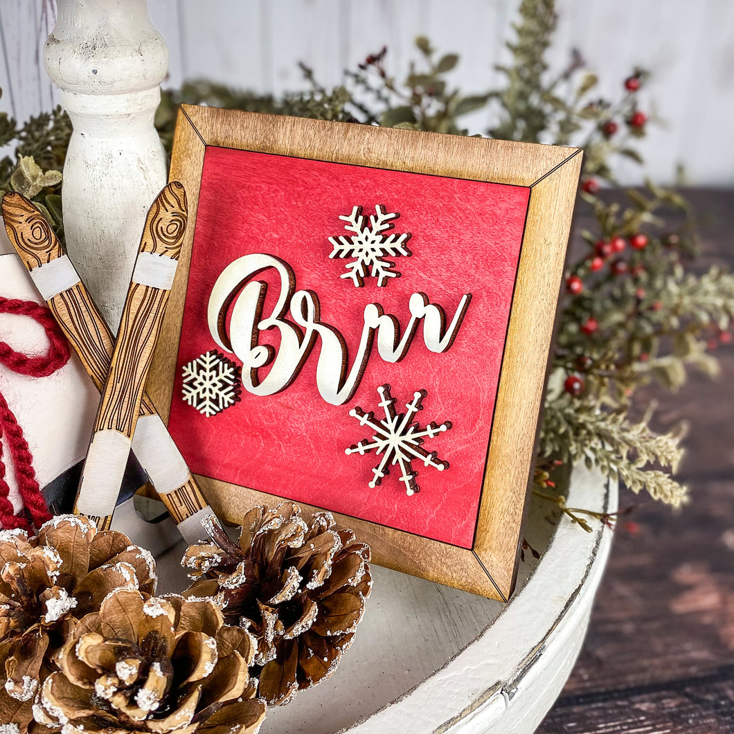 Interchangeable Brr and Home for the Holidays Sign