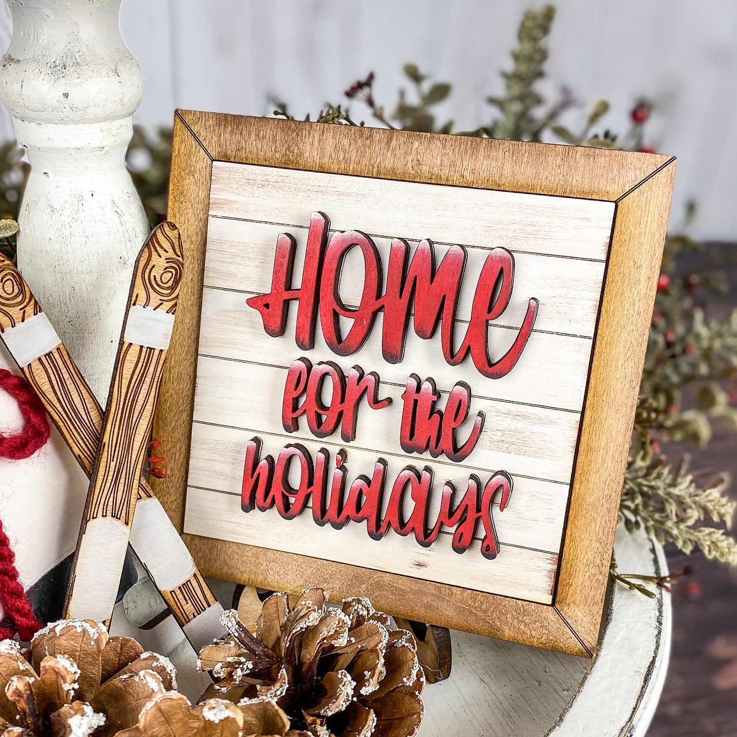 Interchangeable Brr and Home for the Holidays Sign