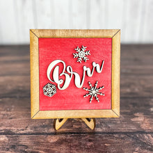 Load image into Gallery viewer, Interchangeable Brr and Home for the Holidays Sign
