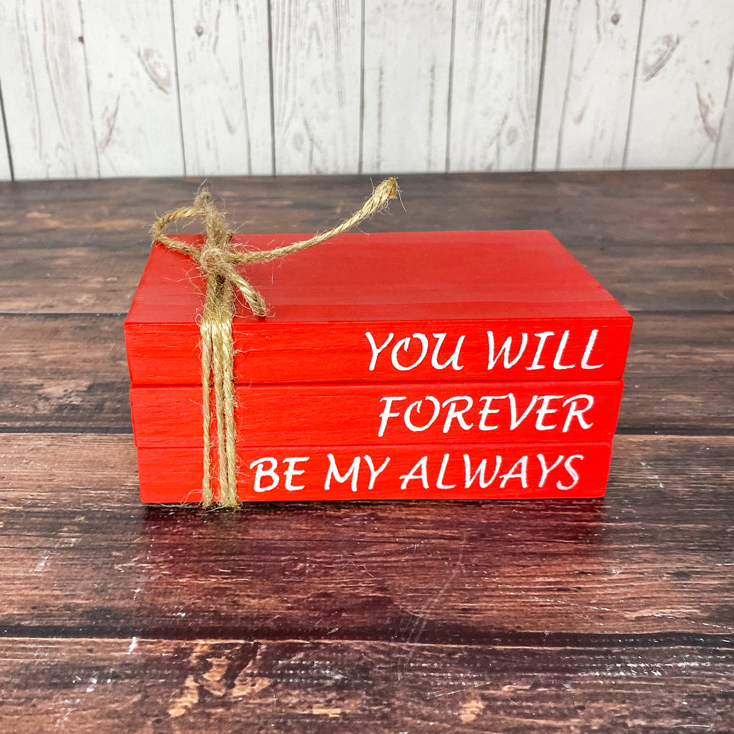 You will forever be my always faux book set