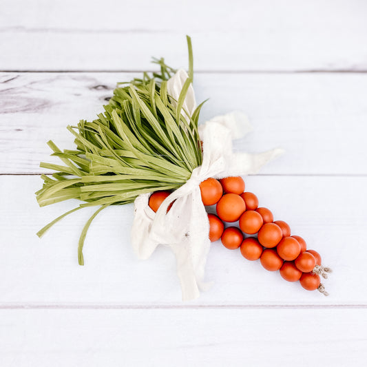 Orange Wood Bead Carrots
