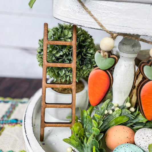 Small Ladder tiered tray decor