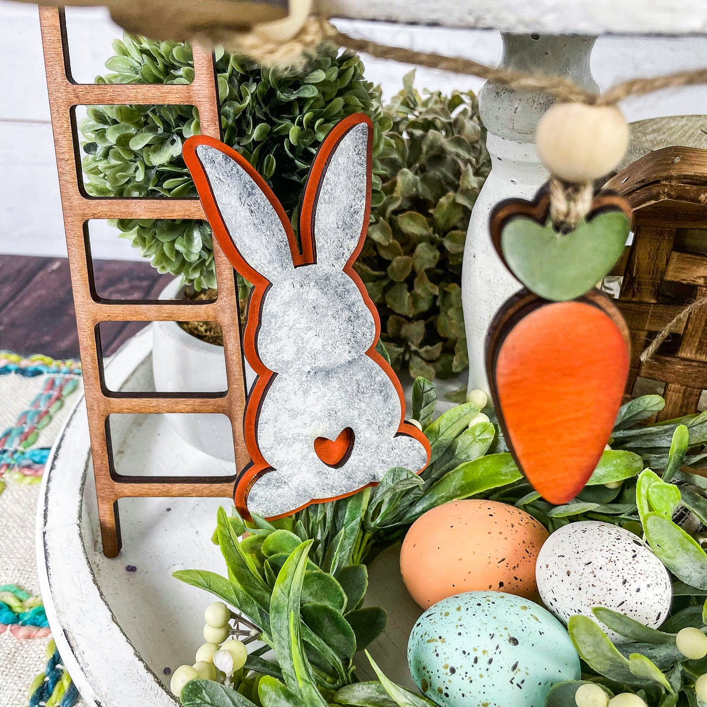 Easter Bunny Tiered Tray