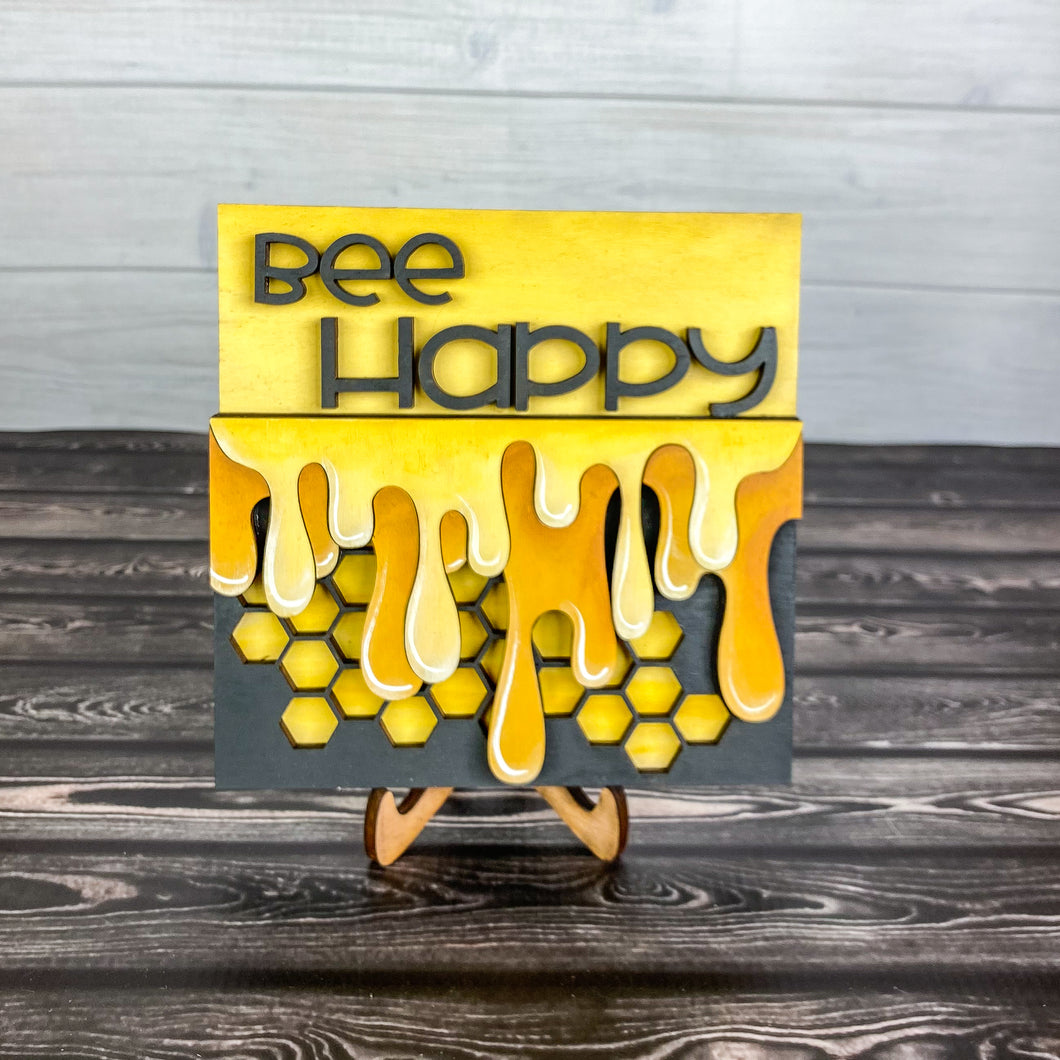 Bee Happy 3D Sign